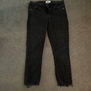 Distressed black Paige skinny jeans